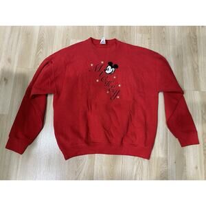 Vintage Disney Mickey & Co. Size XL Red Mickey Sweater